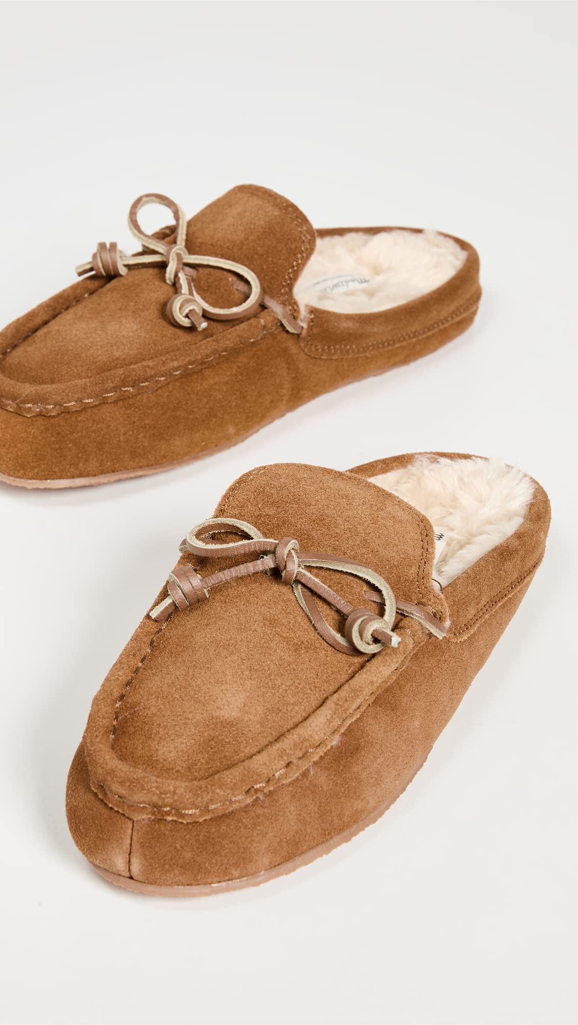 Madewell Women's Suede Moccasin Scuff Slippers, Dried Cedar, Brown, 9 Medium US