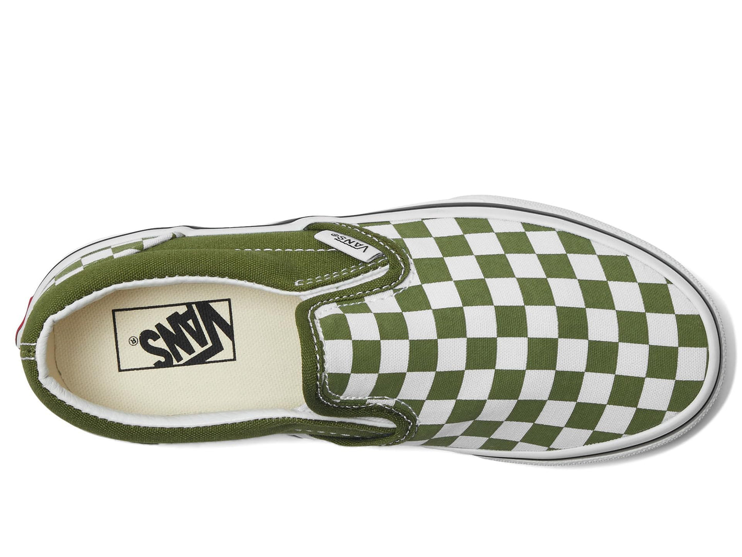 Vans Men's Kid Classic Slip-On (Little Kid), Color Theory Checkerboard Pesto, 11 Medium