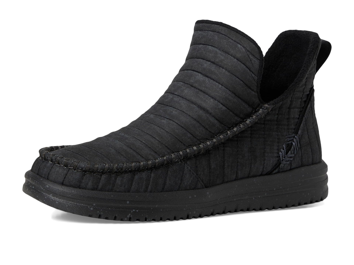 HEYDUDE Women's Camden Quilted Black/Black 10 Medium