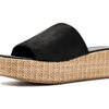 Free People Womens Harbor Raffia Flatform Tan 8 Medium
