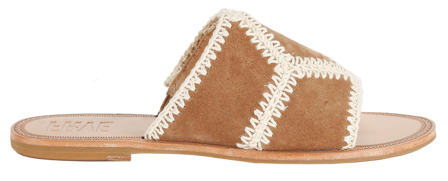 Frye Ava Crochet Slide Almond 9 B (M)