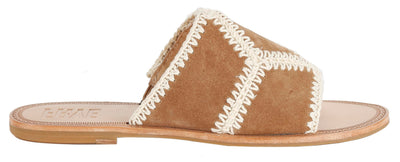 Frye Ava Crochet Slide Almond 9 B (M)