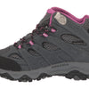 Merrell Unisex Kid's Moab 3 Mid Waterproof Hiking Shoe, Granite/Berry, 3 Wide