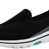 Skechers Women's GO Walk 5-Prized Sneaker, Black/Aqua, 9.5 M US