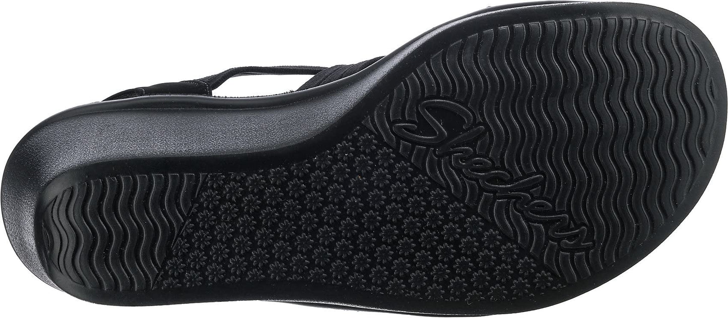 Skechers Women's Cali RUMBLE ON - DAY FLIRT, Black/Black, 8 M