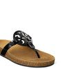 Tory Burch Women's Miller Cloud Sandals, Perfect Black/Natural, 8.5 US