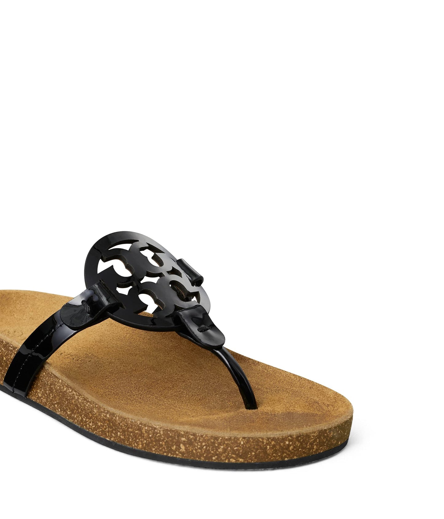 Tory Burch Women's Miller Cloud Sandals, Perfect Black/Natural, 8.5 US