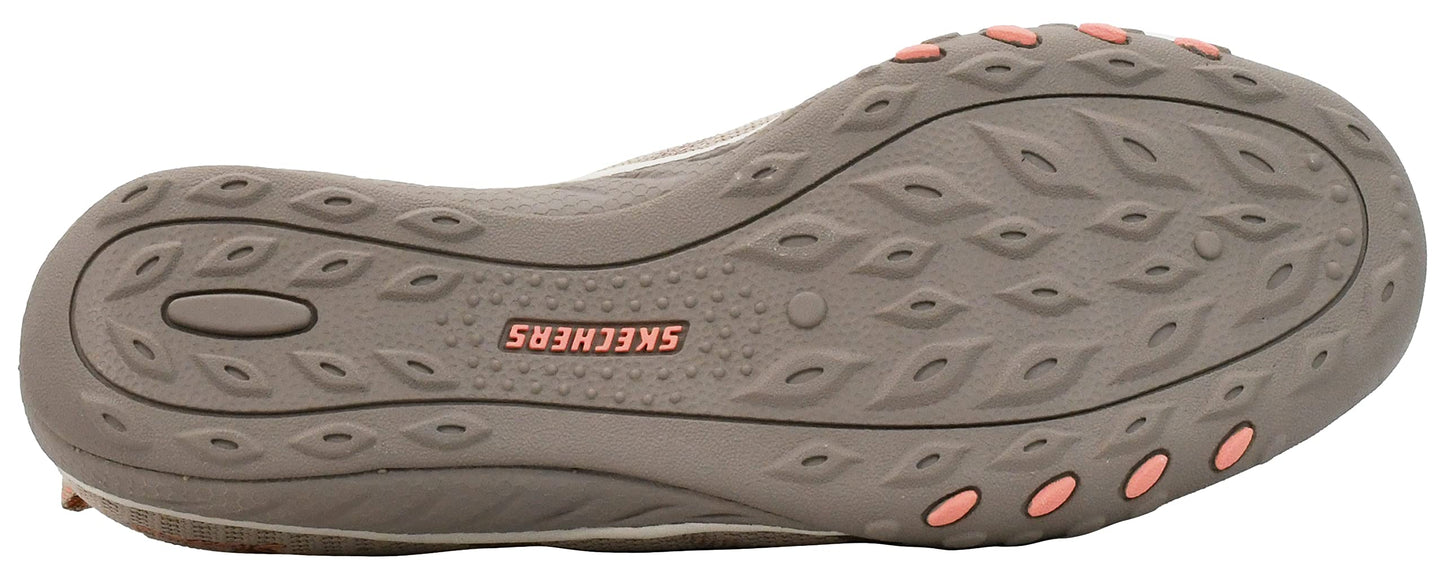 Skechers Women's Breathe Easy-A Look Mary Jane Flat, Taupe, 7 M US