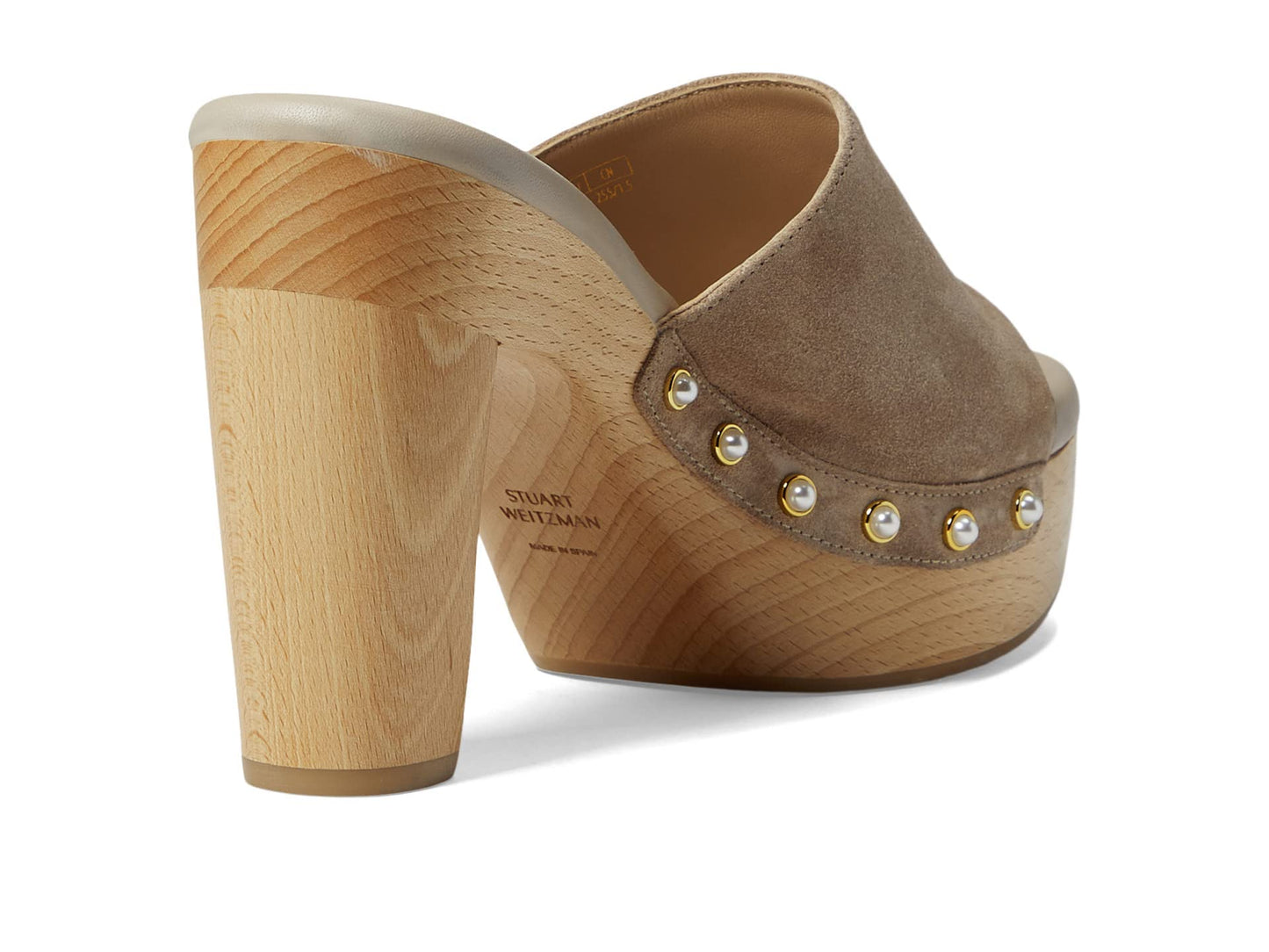 Stuart Weitzman Pearl Clog 85 Sandal Latte 10 B
