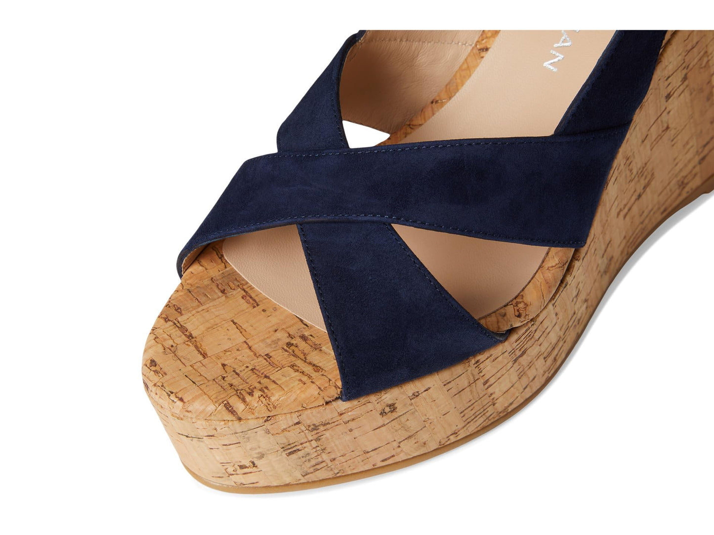 Stuart Weitzman Womens Dayna Slingback Wedge Nice Blue 6.5 Medium