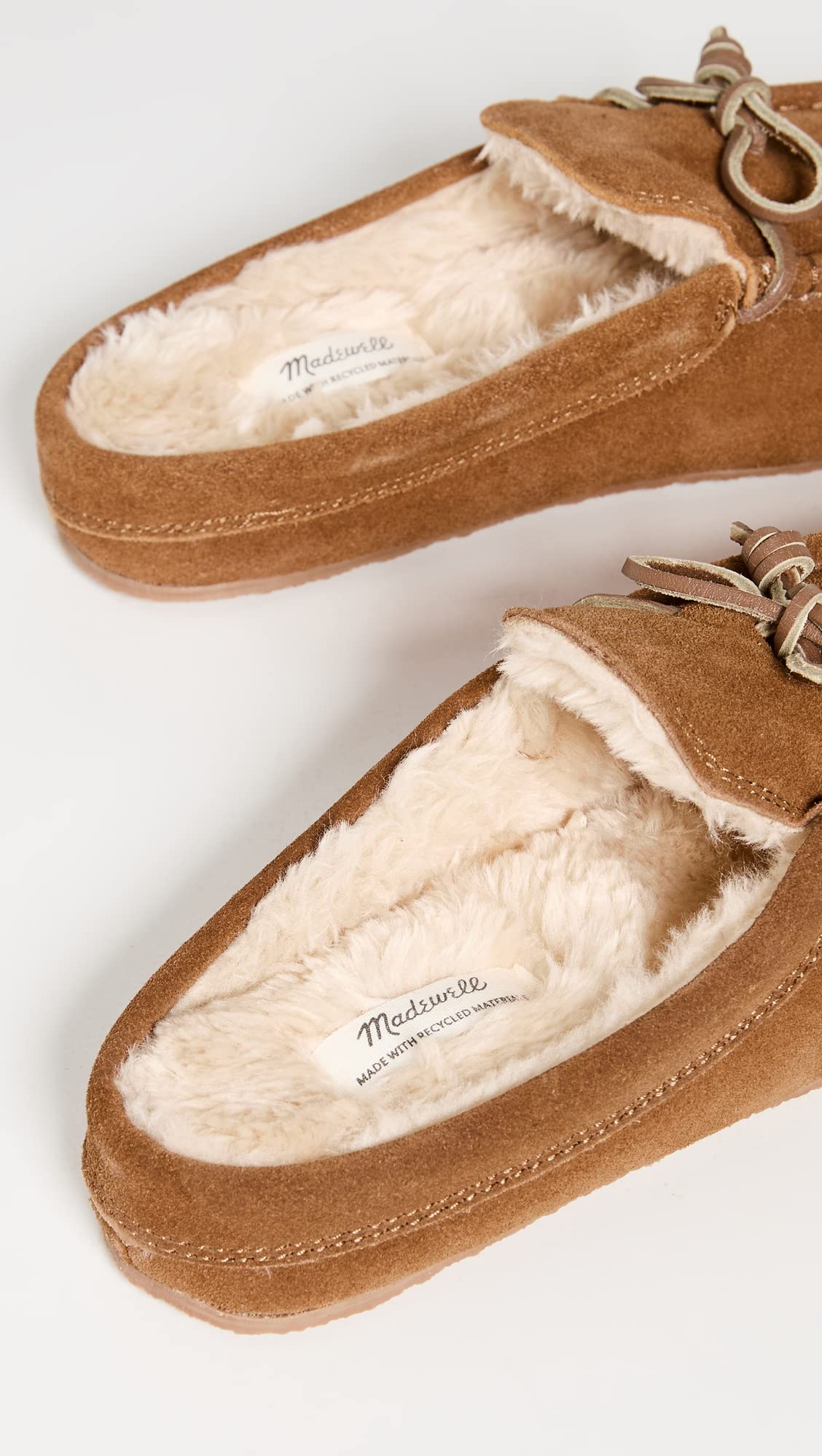 Madewell Women's Suede Moccasin Scuff Slippers, Dried Cedar, Brown, 9 Medium US