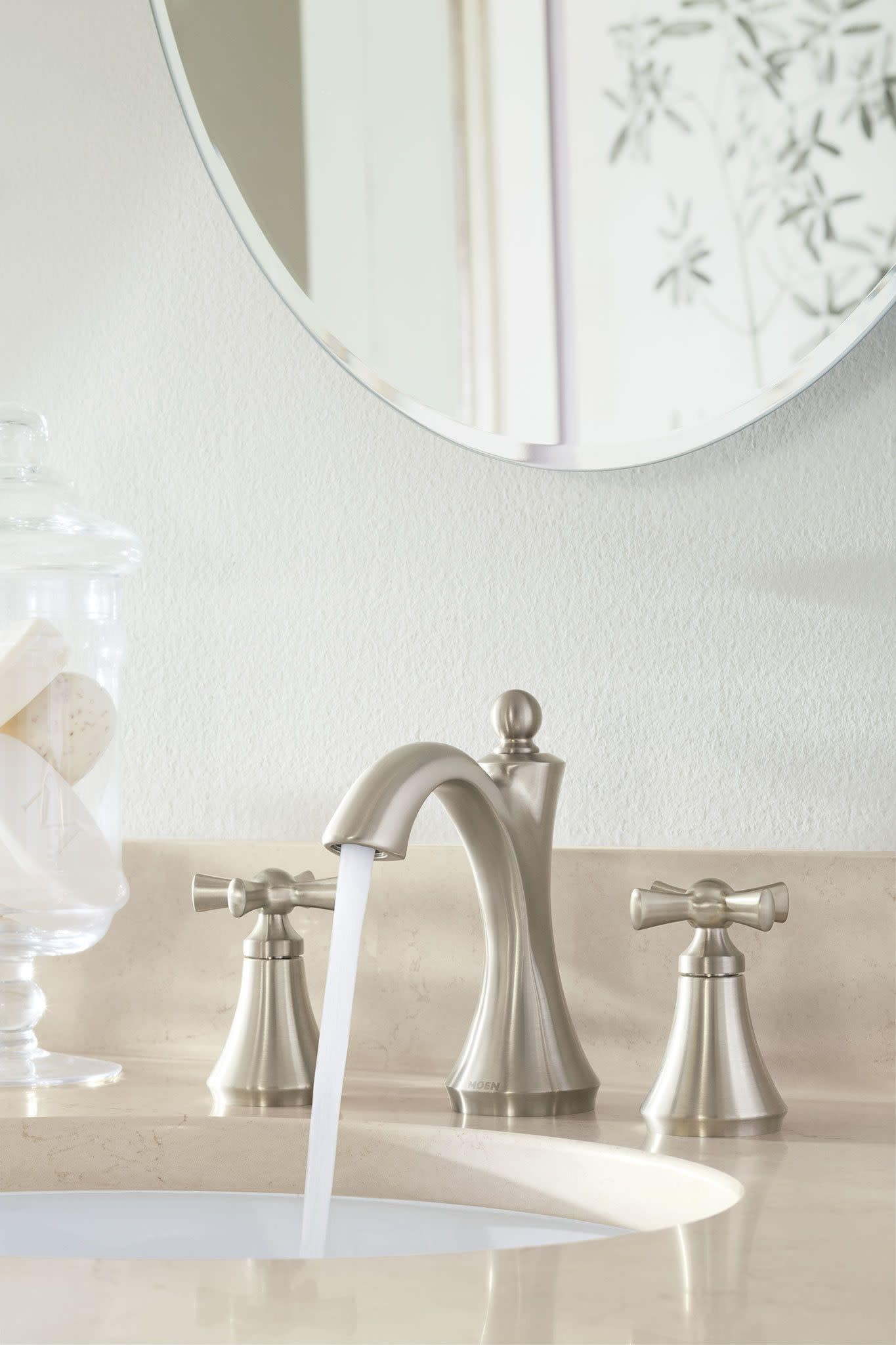 Moen T4524BN Wynford Two-Handle High Arc Bathroom Faucet, Brushed Nickel