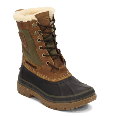 Sperry Men's Ice Bay Tall Boot Boots, Brown/Olive, 10.5