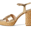 Stuart Weitzman Womens Dayna Platform Sandal Golden/Natural 7 Medium