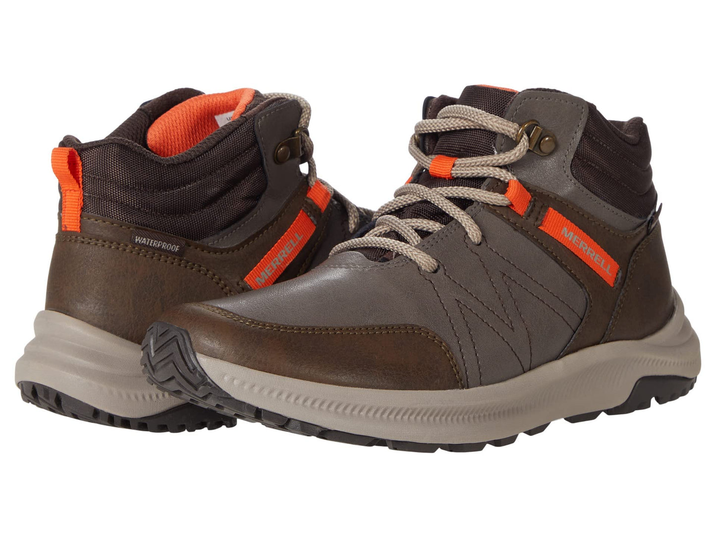 Merrell Unisex Kid's GREYLOCK Waterproof Sneaker, Brown, 6.5 Medium