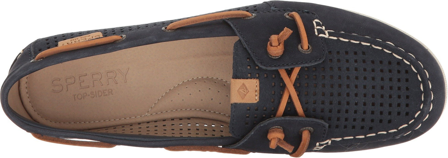 Sperry Top-Sider Women's Coil Ivy Perf Boat Shoe, Navy, 5 M US
