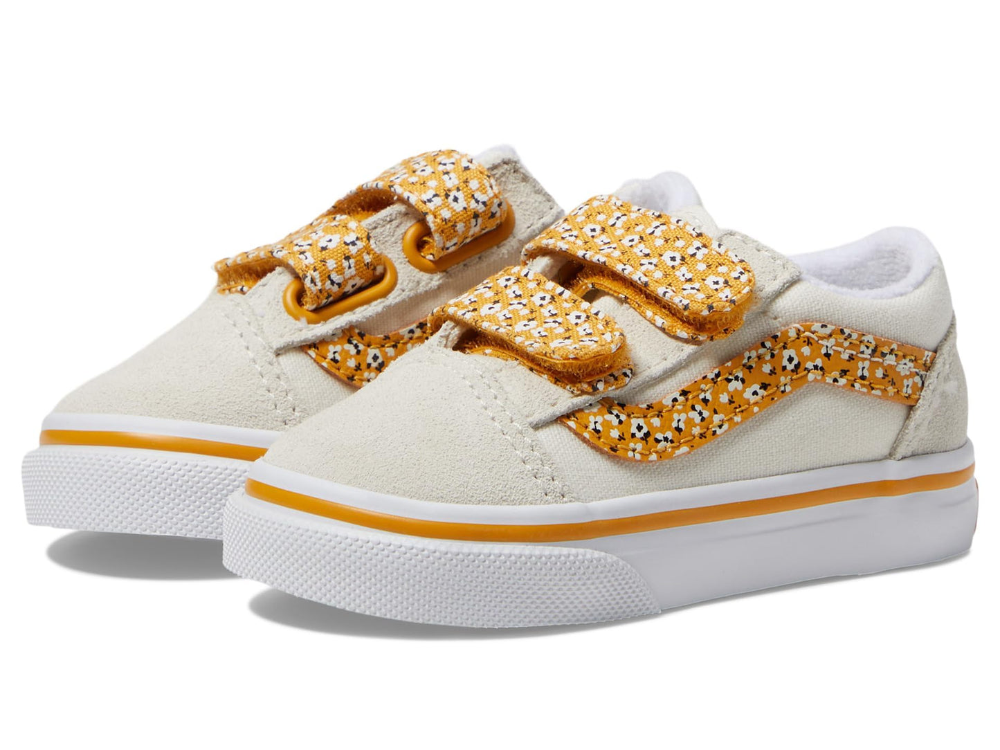 Vans Kids Old Skool V (Infant/Toddler) Sneaker, Ditsy Floral Multi/True White, 9.5 US Unisex