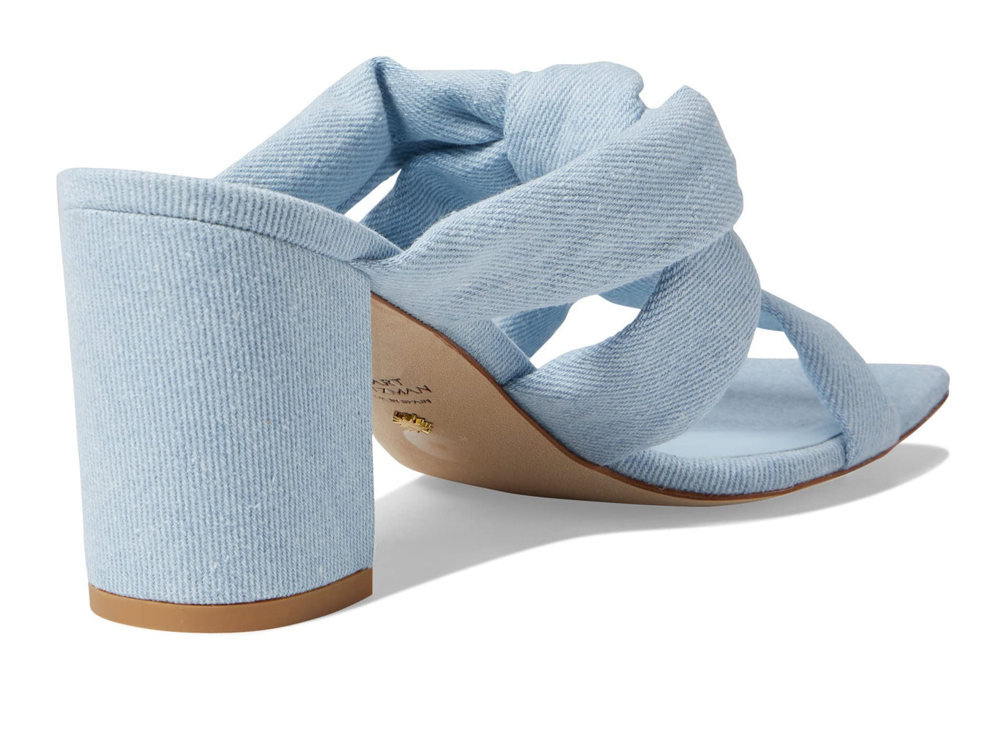 Stuart Weitzman Playa 75 Knot Block Slide Light 7 B