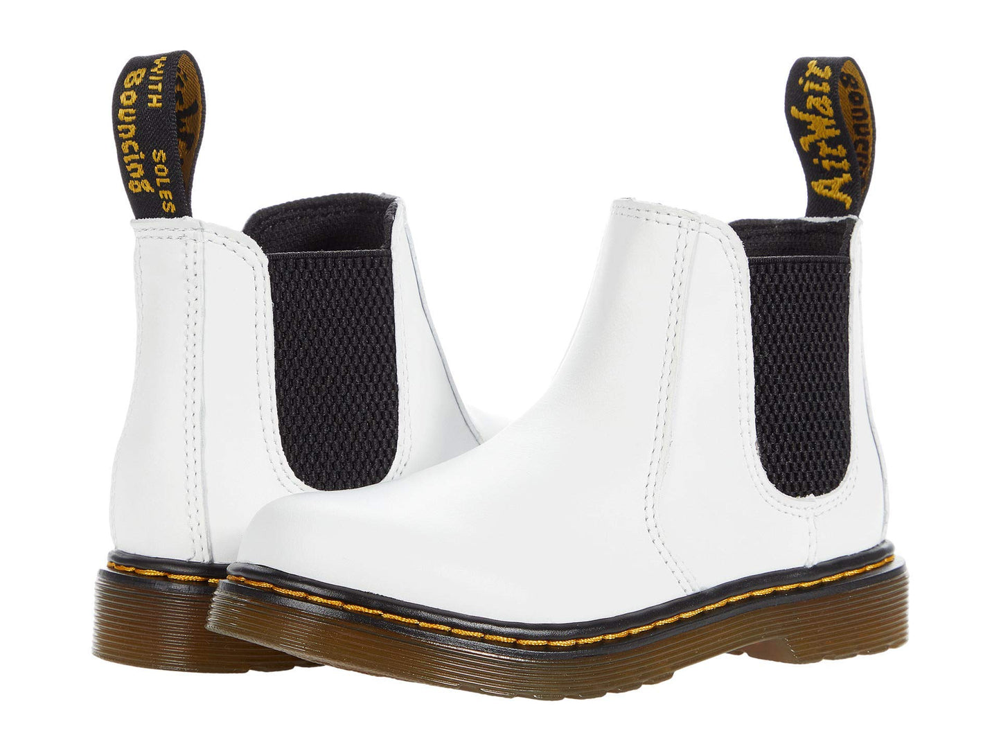 Dr. Martens® Kid's Collection 2976 Boots for Kids – Full Grain Leather Upper – Cushioned Insole – Round Toe White 6 UK (US 7 Toddler) M