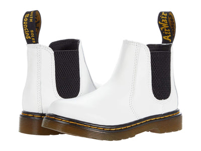 Dr. Martens® Kid's Collection 2976 Boots for Kids – Full Grain Leather Upper – Cushioned Insole – Round Toe White 6 UK (US 7 Toddler) M