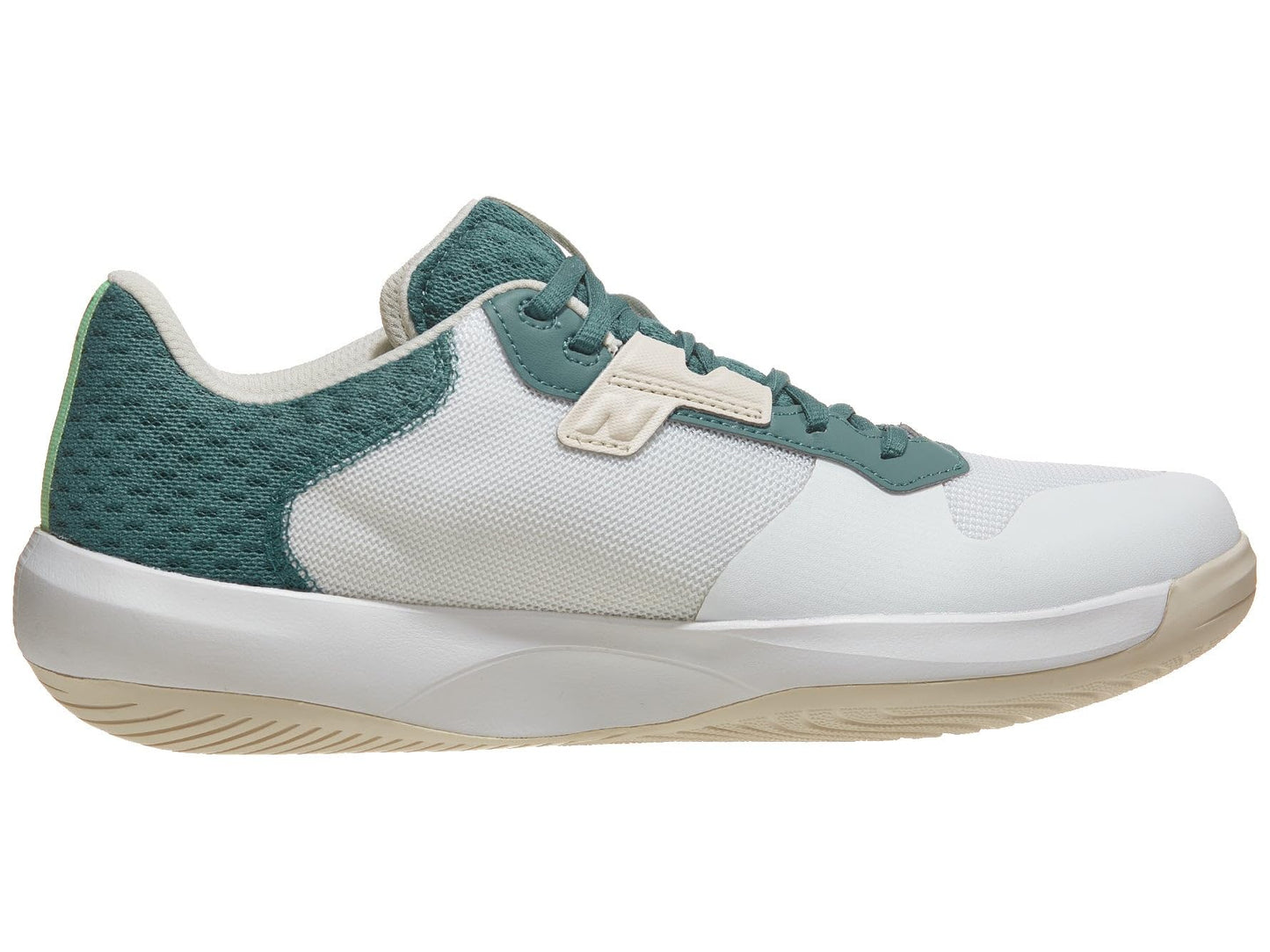 New Balance Men's 696 V6 Hard Court Tennis Shoe, White/Green, 10