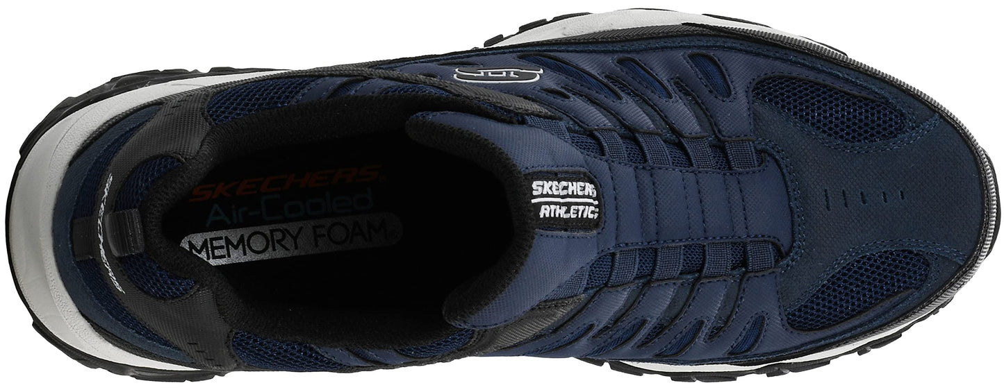 Skechers Men's Afterburn Wonted Memory Fit Slip-On Trainer, Navy, 14 XW US