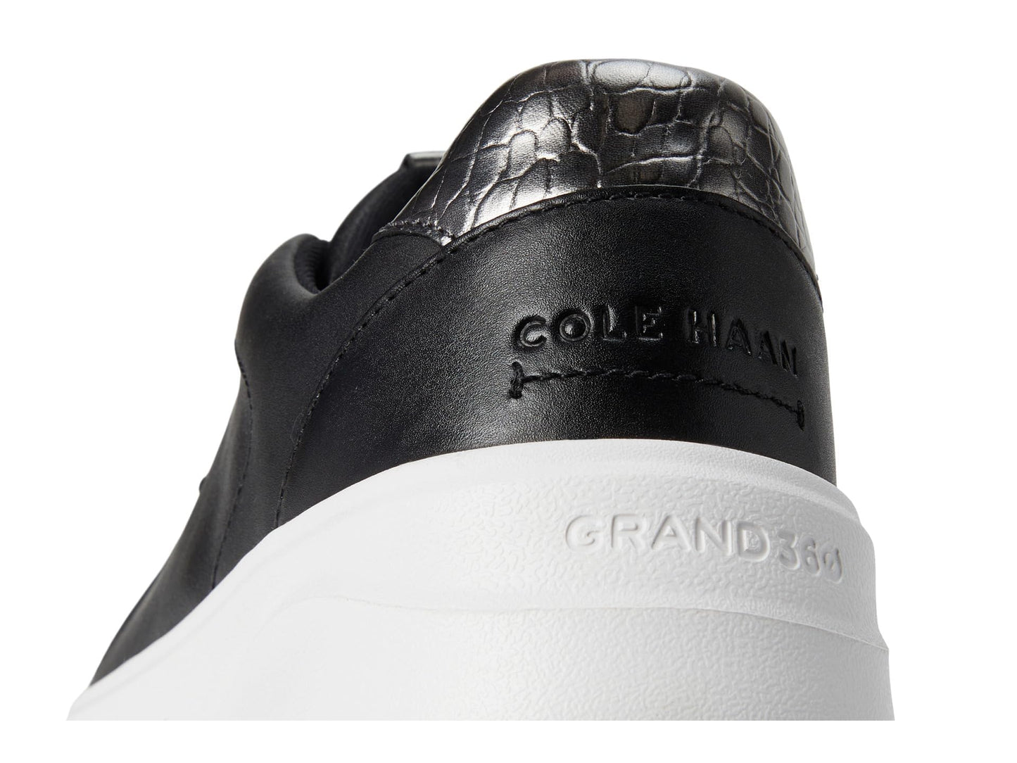 Cole Haan Womens Grandpro Demi Slip-On Sneakers, Black/Opticptic White, 8 Medium