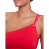 Lauren Ralph Lauren Womens Beach Club Solids Double Strap One Shoulder One-Piece Red 16