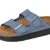 Birkenstock, Women, Papillio by Birkenstock Arizona Platform Sandal - Nubuck, Stone Blue, 5-5.5, Narrow