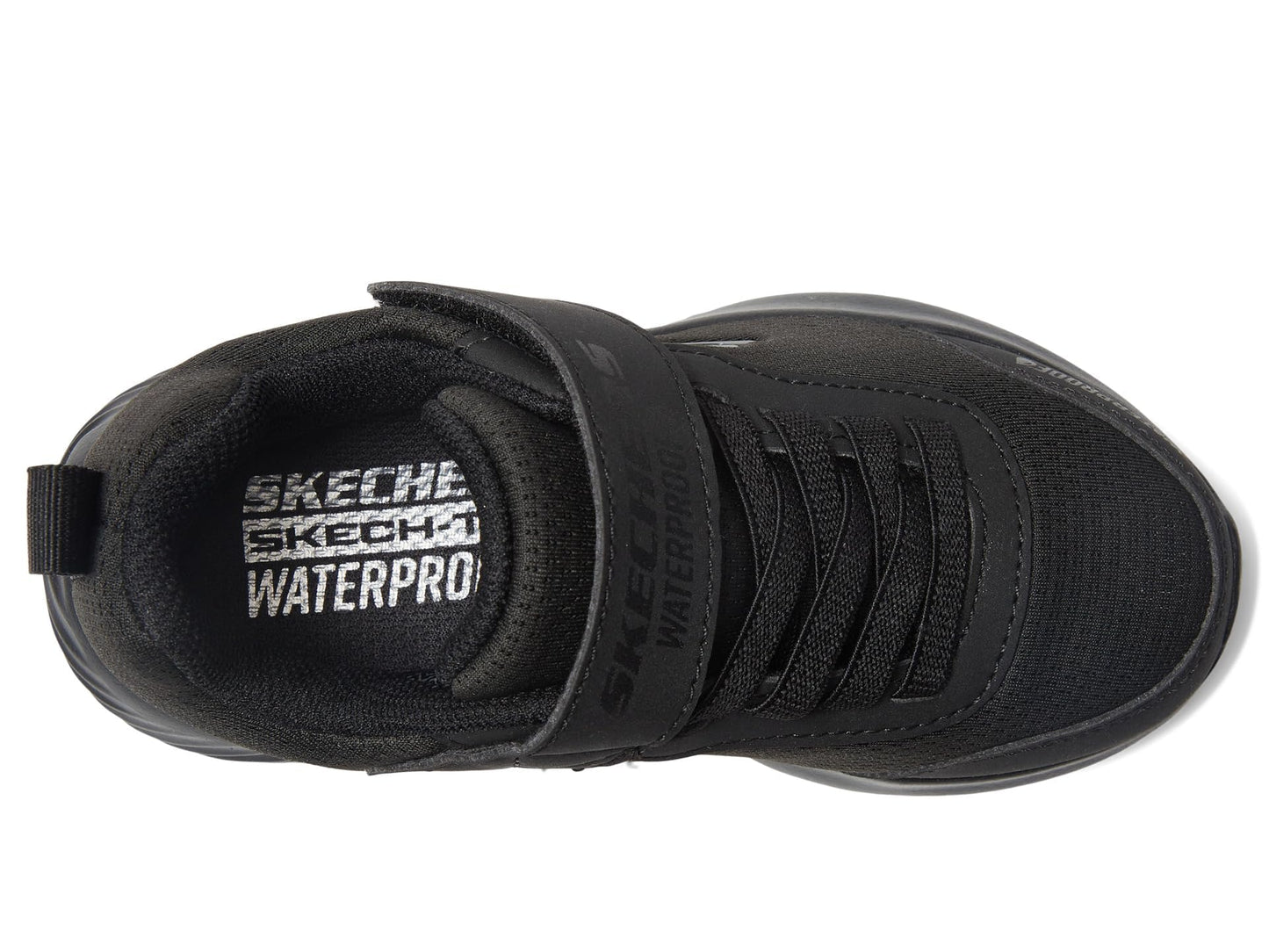 Skechers Boys' Bounder Dripper Drop Waterproof Sneaker, Black/Black, 11 Little Kid
