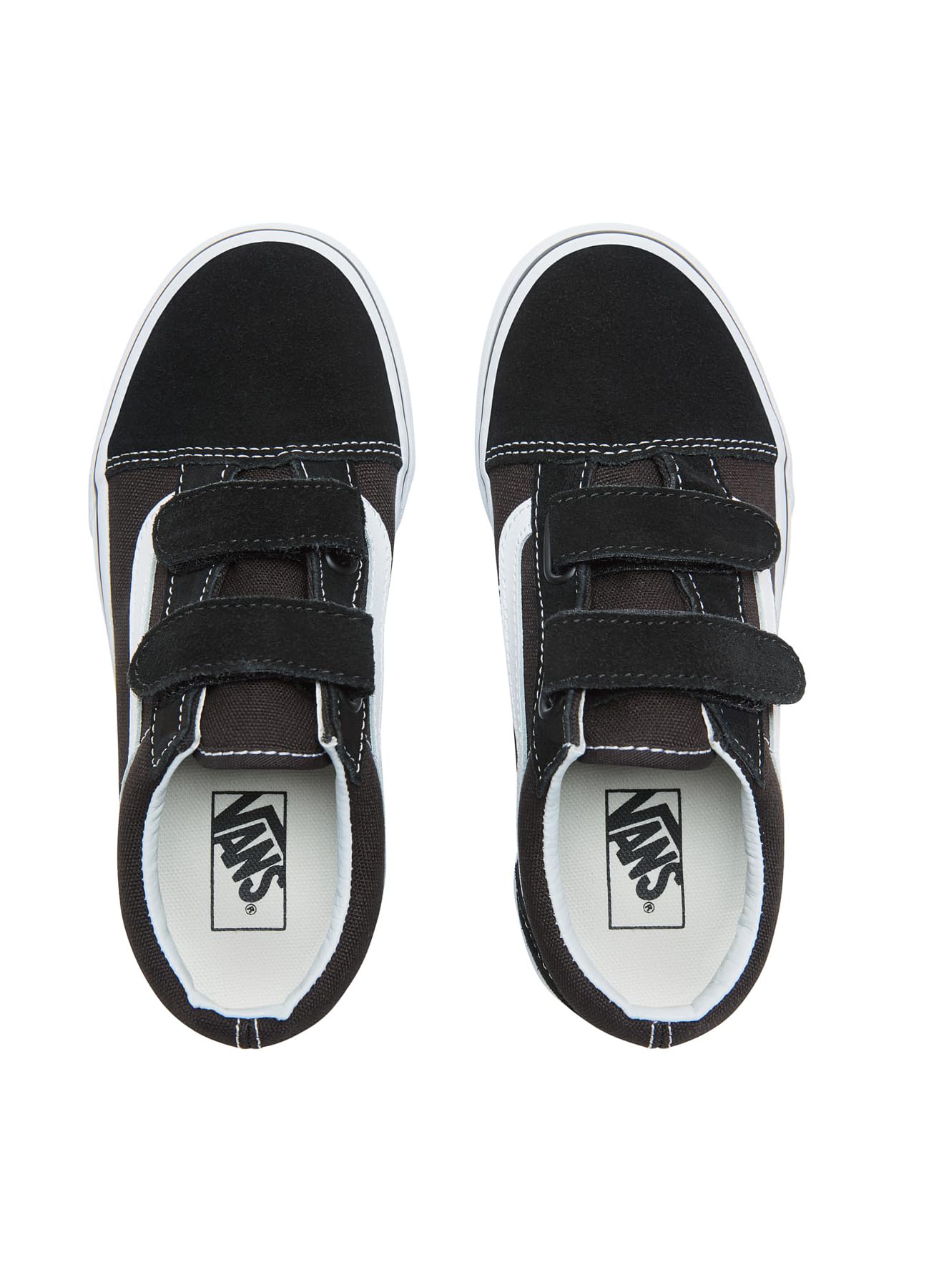 Vans Old Skool V Vvhe, Unisex Children's Trainers, Black Black True Whit 6bt, 32 EU