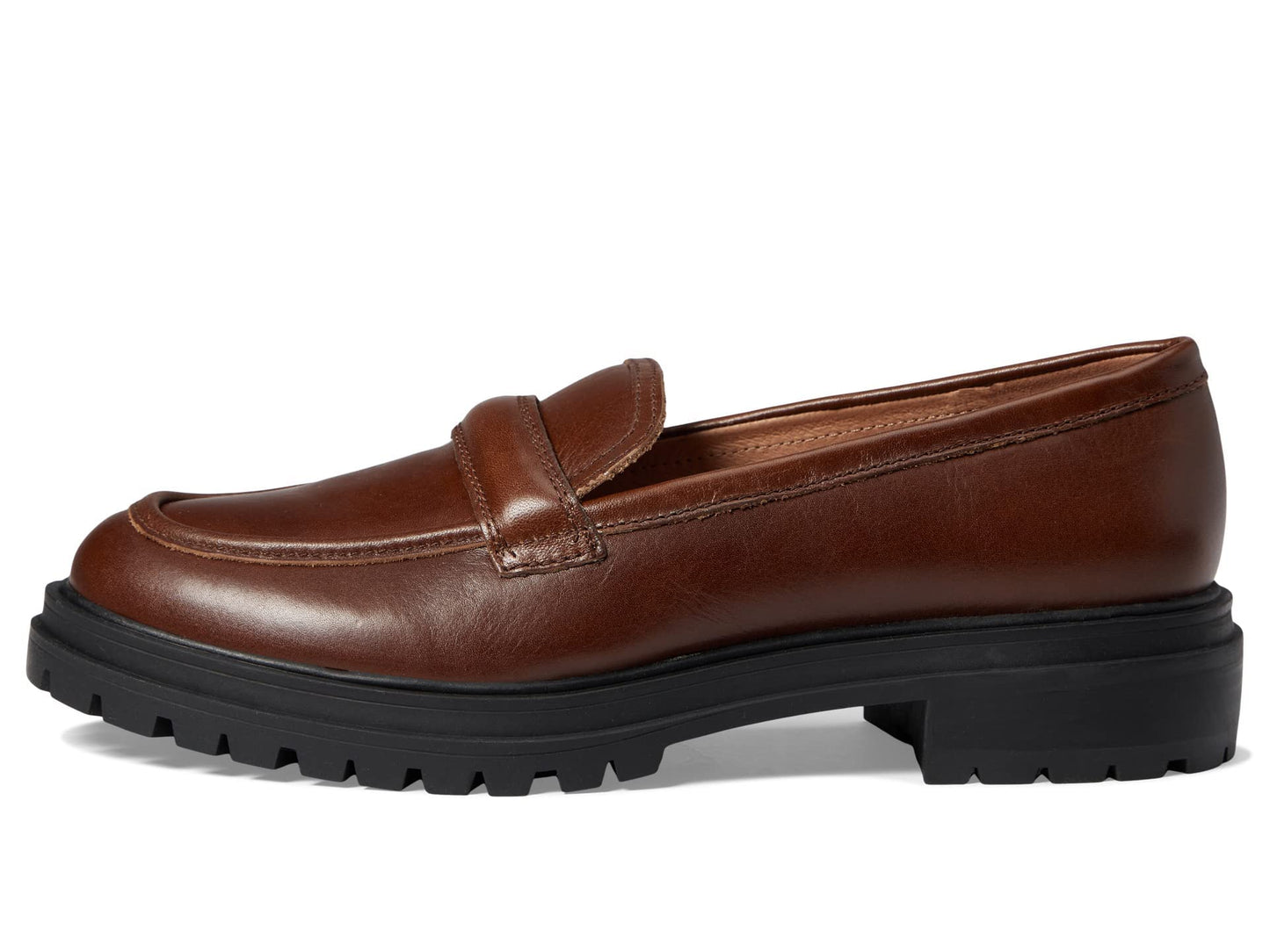 Madewell The Bradley Lugsole Loafer in Leather - Slip on Style with Slight Heel, Comfortable and, Trendy Loafers Stable 9 M