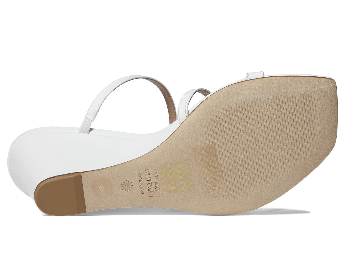 Stuart Weitzman Strapeze 85 Wedge White 10 B