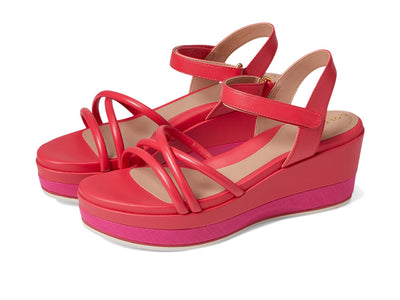 Cole Haan Grand Ambition Addison Flatform Wedge Geranium Leather 10.5 B (M)