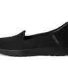 Skechers Women's go Flex Slipper, Black Textile, 6 UK