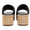 Free People Womens Harbor Raffia Flatform Tan 8 Medium