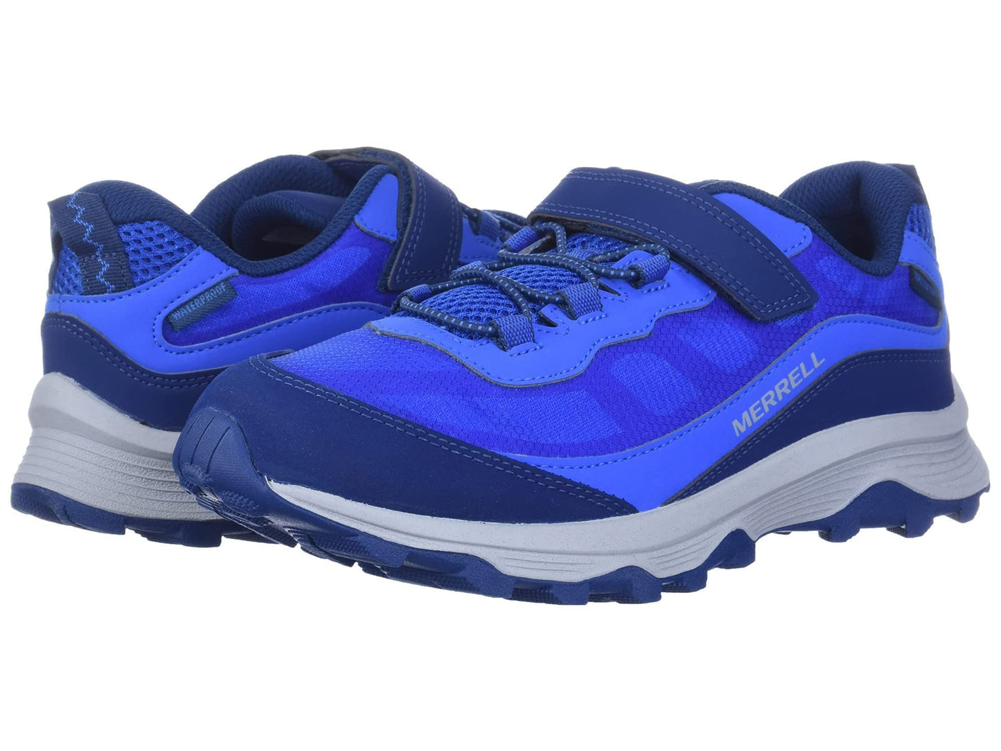 Merrell Unisex Kid's Moab Speed Low Alternative Closure Waterproof Hiking Shoe, Blue, 7 Medium
