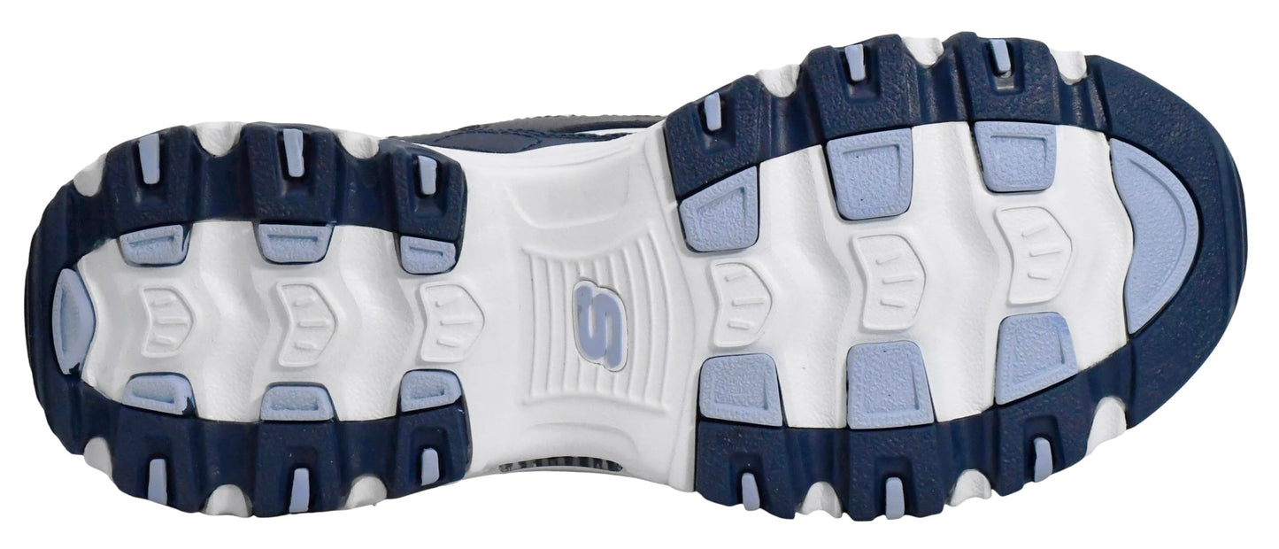 Skechers Women's D`Lites- Fresh Start Shoes, Navy, 7.5 M