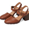 Madewell The Claudie Heeled Lugsole Mary Jane in Leather - Ankle Strap with Buckle Closure, and Stylish Women's Sandals Dried Maple 9 M