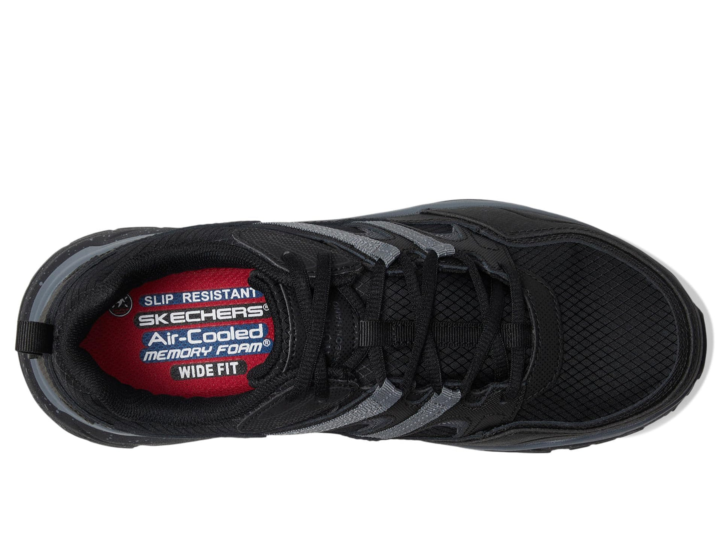 Skechers Work D'Lux Journey Comp Toe Sneaker, Black/Grey, 7