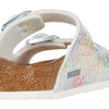Birkenstock Girl's Arizona Veg Flashy (Toddler/Little Kid/Big Kid) Hologram Silver Microfiber EU 27 (US 9-9.5 Toddler) Narrow
