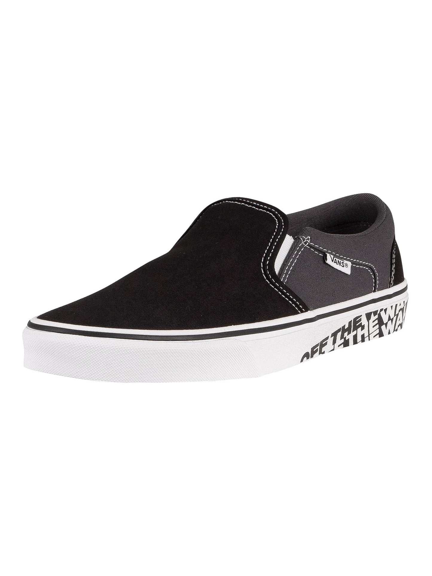 Vans Men's Asher Seasonal Trainers, OTW Sidewall Black White, 9 US