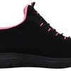 Skechers Women's Summits - Cool Classics Shoes, Black/Hot Pink, 6 M
