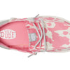 HEYDUDE Girl's Wendy Funk Y Cowgirl Bling Pink Cow/Silver Size 4 | Youth's Shoes | Youth Slip-on Loafers | Comfortable & Light-Weight