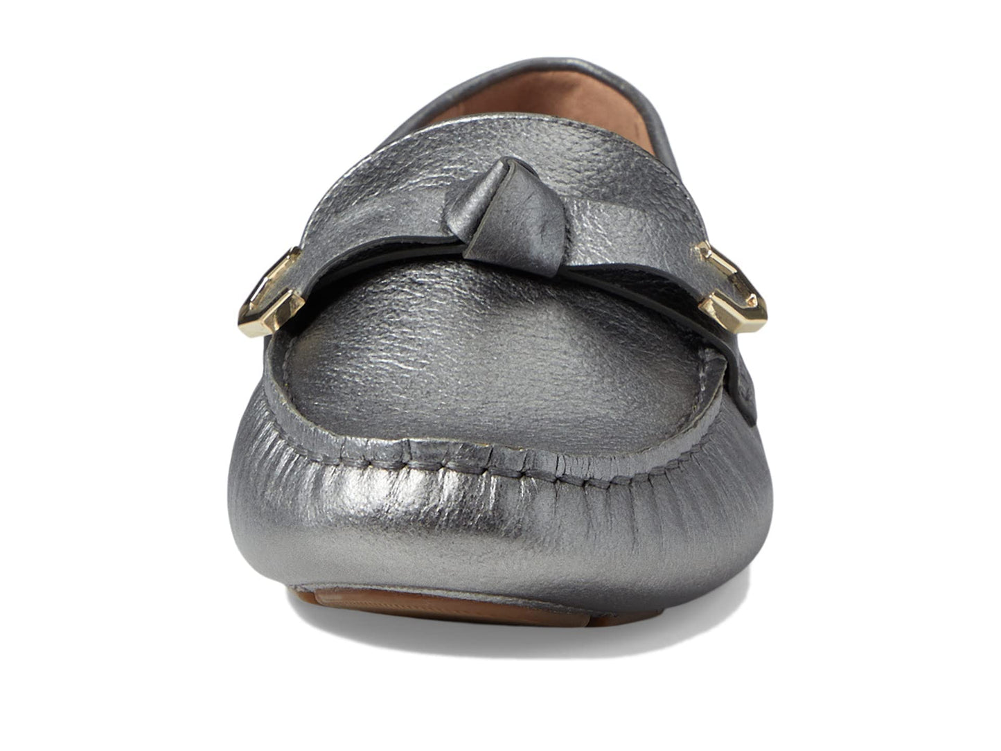 Cole Haan Evelyn Bow Driver Pewter Metallic 6.5 B (M)