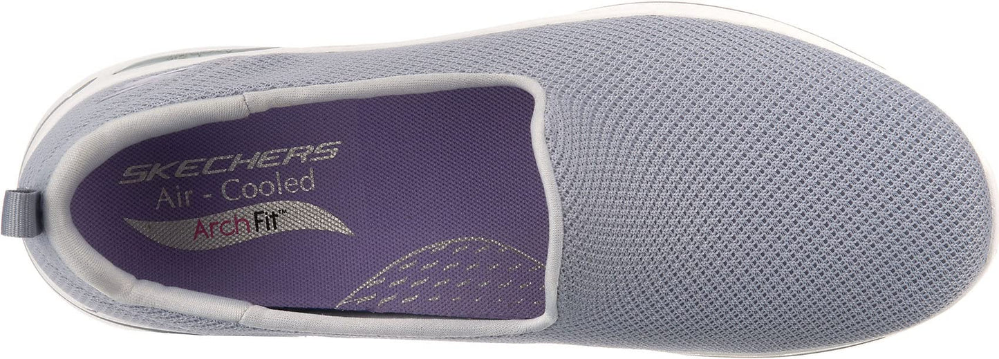 Skechers Women's Go Walk Arch Fit - Grateful, Gray/Lavender, 10