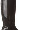 Hunter Footwear Women's Original Tall Back Adjustable Gloss Rain Boots, Black, 9
