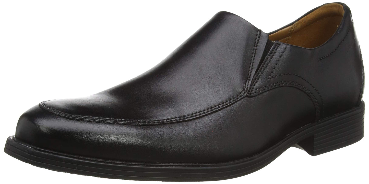 Clarks Men's Whiddon Step Loafer, Black Leather, 10 UK Wide