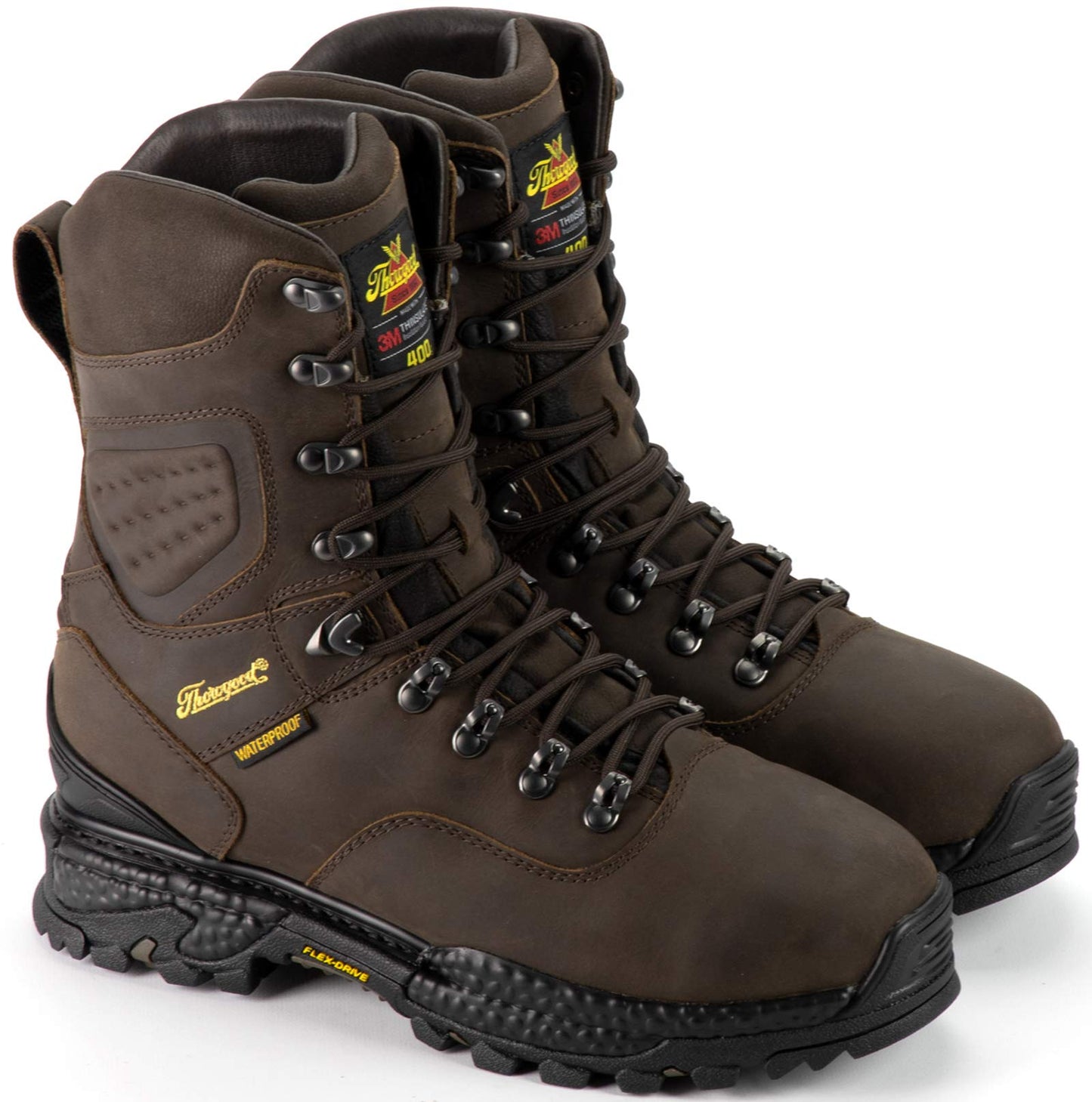 Thorogood Infinity FD Series 9” Waterproof Hunting and Hiking Boots for Men with Full-Grain Leather, 400g Insulation, and Anti-Fatigue Traction Outsole, Drakar - 12 M US