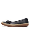 Clarks Collection Women's Elaina Jade Ballet Flat, Black Leather, 10 Medium US